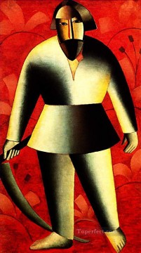  Malevich Pintura Art%C3%ADstica - el segador en rojo 1913 Kazimir Malevich